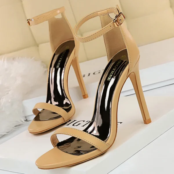 BIGTREE Shoes Summer Women Sandals Suede Hollow High Heels Stiletto Fashion Sandles Women Heels Ladies Shoes Women's Sandals - Image 5