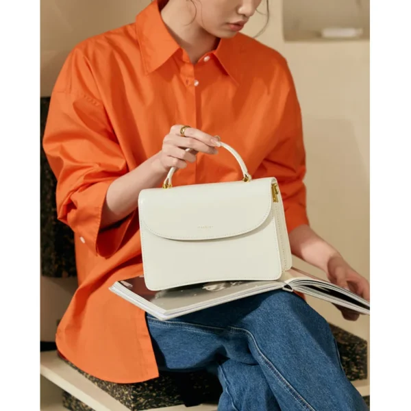 ZR DIARY Shoulder Handbags Women Split Leather Hand Carry Simple Flap Pocket Elegant Square Female Messenger Bags W1102 - Image 12