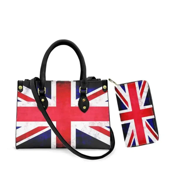 British Flag Shouldr Bags for Women Casual Messenger Bag Female PU Leather Bags Party Handbag with Wallet Set - Image 14