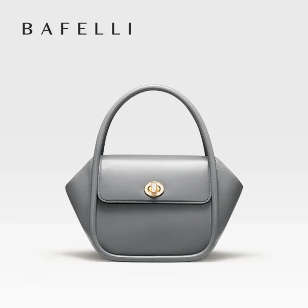 BAFELLI NEW 2023 WOMEN'S HANDBAG WINTER WOOL FASHION BENTO EVENING LEATHER ORIGINAL STYLE LUXURY BRAND PURSE SHOULDER CASUAL - Image 8