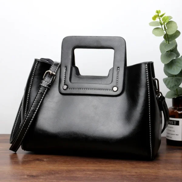 Women's Shoulder Handbag Bag Crossbody Tote Y2k New Genuine Leather Head Layer Cowhide Versatile Underarm Large Capacity Retro - Image 4