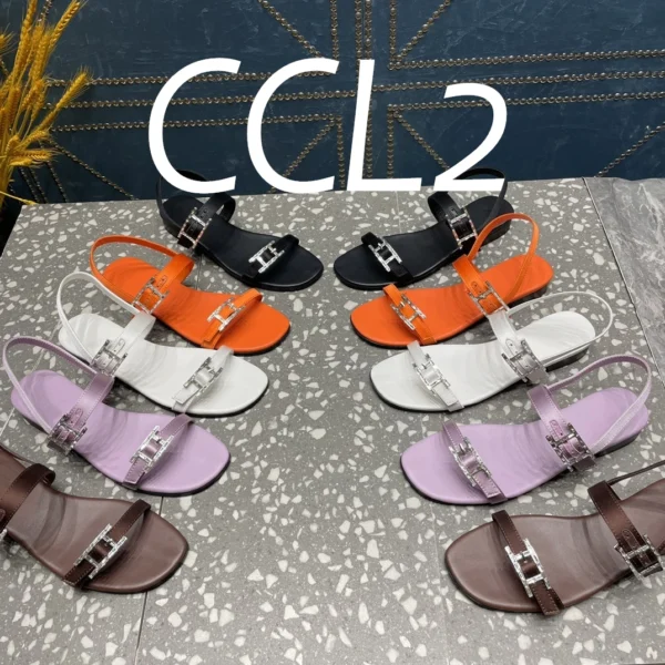 24 years spring and summer new ladies flat sandals ladies fashion shoes silk upper sheepskin cushion foot leather outsole