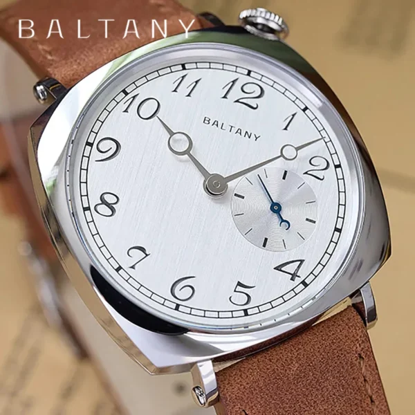 Baltany 1921 Classic 38MM Men's VD78 Quartz Watch Luxury Sapphire Stainless Steel Retro Leather Waterproof 5Bar Watch reloj homb - Image 3