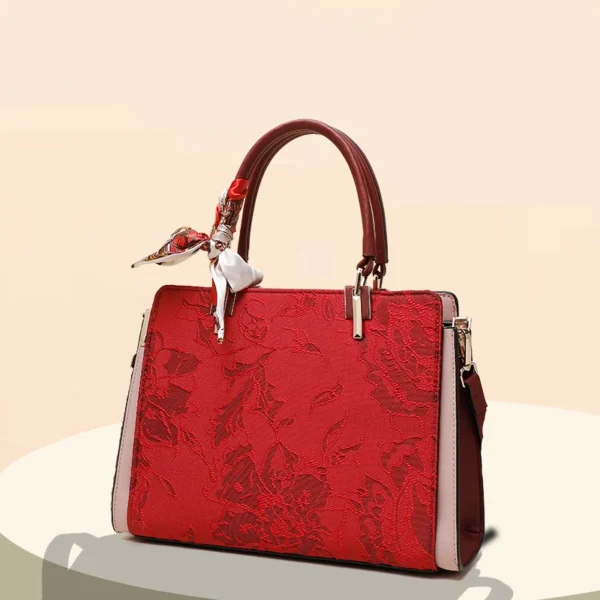 Chinese Style New Chinese Jacquard Handbag Female Red Bridal Bag Wedding Gift Wedding Bag Mother