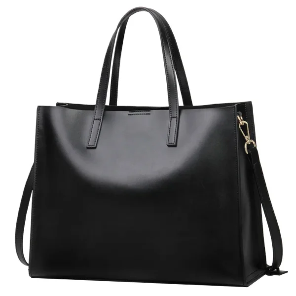 Women's Bag 2023 New Female Handbags 14 Inch Laptop Bag Fashion Briefcase Genuine Leather Commuter Portable Shoulder Tote Bags - Image 3