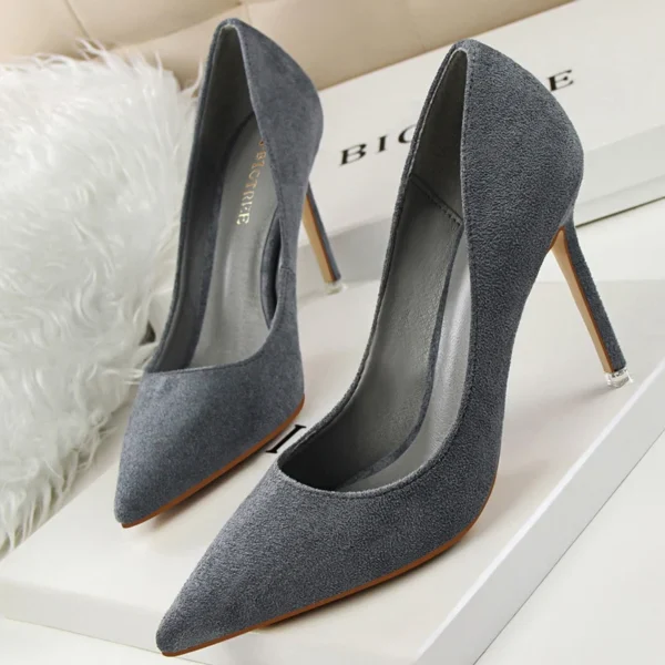 BIGTREE Shoes 2024 New Women Pumps Suede High Heels Shoes Fashion Office Shoes Stiletto Party Shoes Female Comfort Women Heels - Image 15