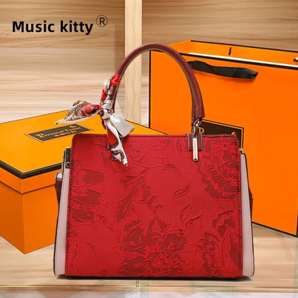 Chinese Style New Chinese Jacquard Handbag Female Red Bridal Bag Wedding Gift Wedding Bag Mother - Image 7