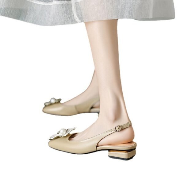 Women's Vintage Flower Low-cut Low Heel Sandals - Image 3