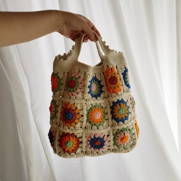 Zero Basic Learning Hand-woven Diy Material Retro Contrast Color Shoulder Bag - Image 3