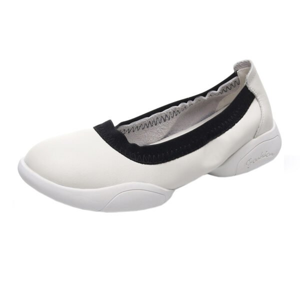 Women's Leather Low-cut Non-slip Soft Bottom Casual Flat Shoes - Image 5