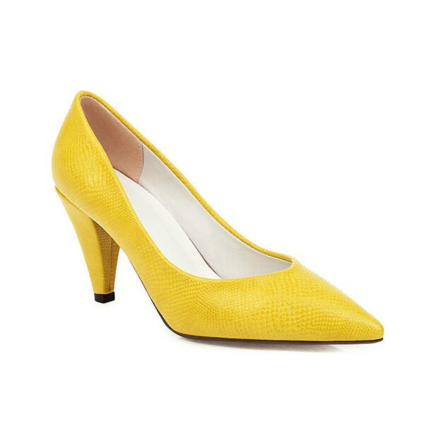 Women's Work Shoes Professional Cone-shaped Heel Pointed High Heels - Image 7