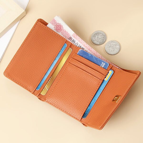 Women's High Sense Niche 70 Off Short Style Multiple Card Slots Multi-functional Leather Wallet - Image 3