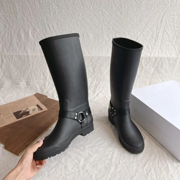 Below The Knee Buckle Knight Boots Waterproof - Image 7