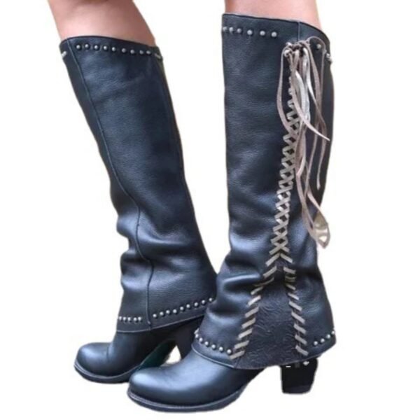 Autumn And Winter New Leather Boots Boots Women's Boots - Image 5