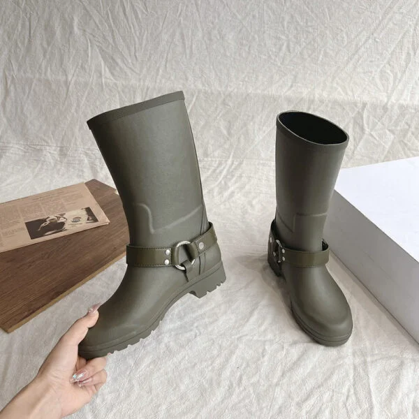 Below The Knee Buckle Knight Boots Waterproof - Image 6