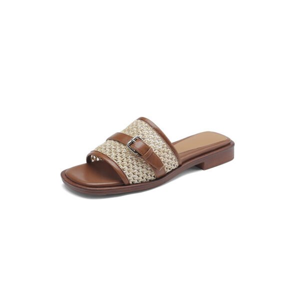 Boho Woven Flat Beach Shoes - Image 5