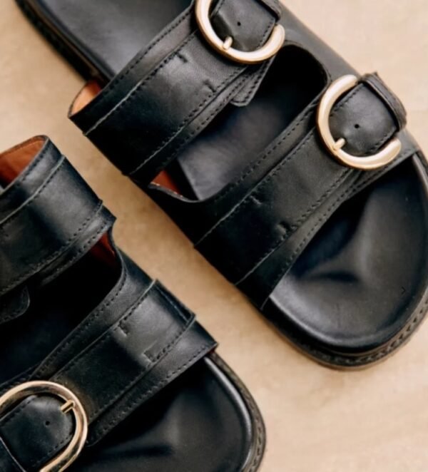 Women's Flat Double Buckle Sandals - Image 3