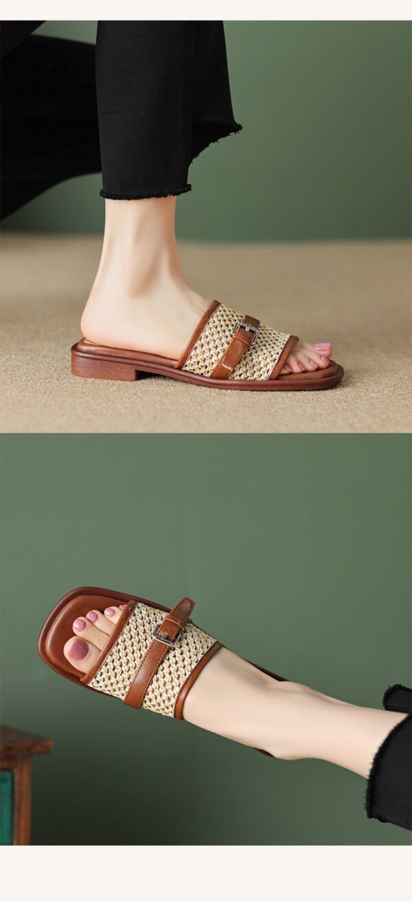 Boho Woven Flat Beach Shoes - Image 10