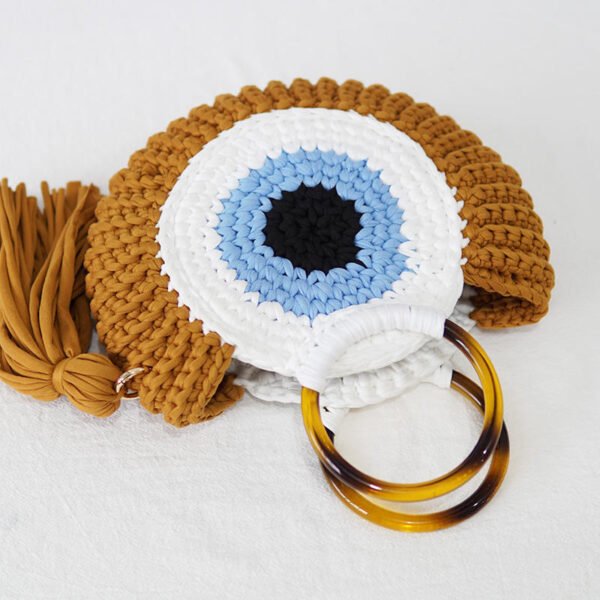 Woven Bag Large Capacity Big Eye Monster Portable - Image 4