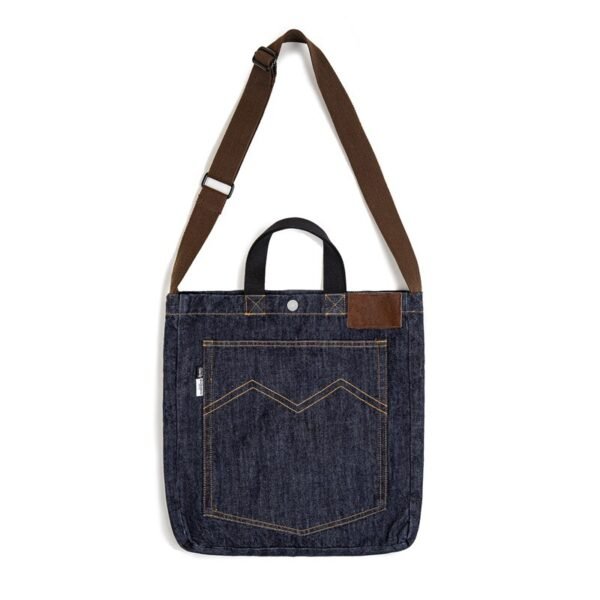 American Retro Denim Large Capacity Portable Shoulder Bag - Image 3