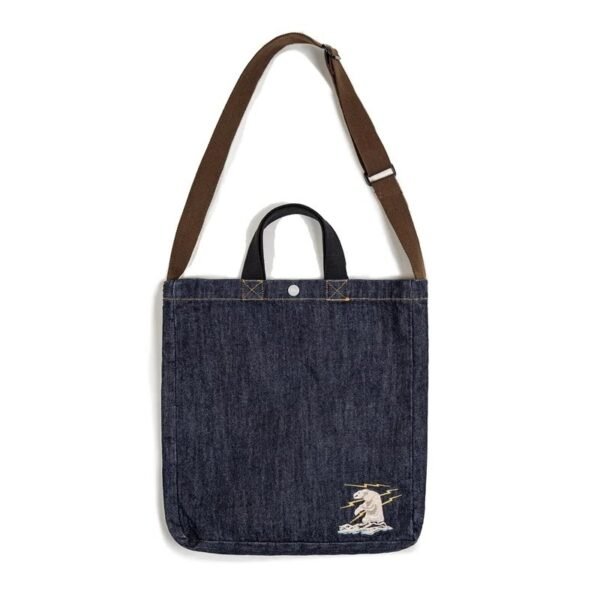 American Retro Denim Large Capacity Portable Shoulder Bag - Image 9