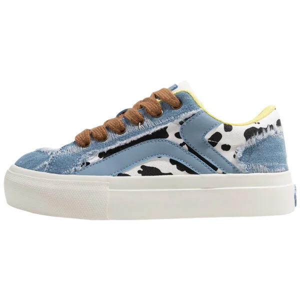 Women's Retro Cow Casual All-match White Shoes - Image 4