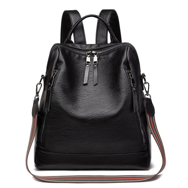 Women's Minimalist Leather Versatile Casual Backpack - Image 5