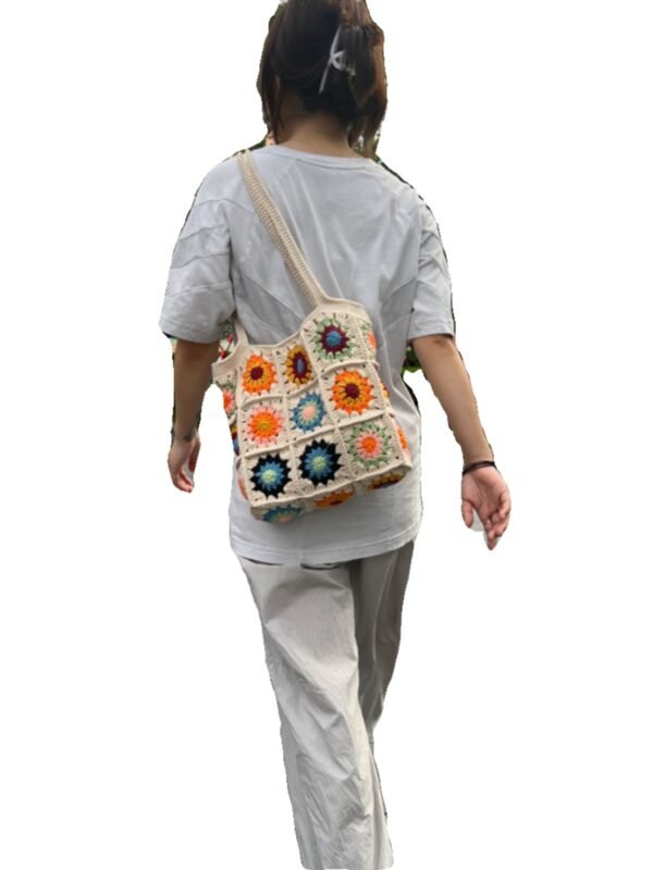 Zero Basic Learning Hand-woven Diy Material Retro Contrast Color Shoulder Bag - Image 9