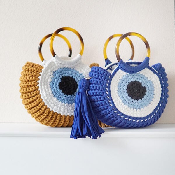 Woven Bag Large Capacity Big Eye Monster Portable - Image 2