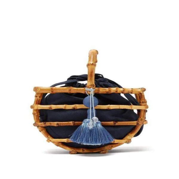 Bamboo Tassel Woven Bag Handmade - Image 4