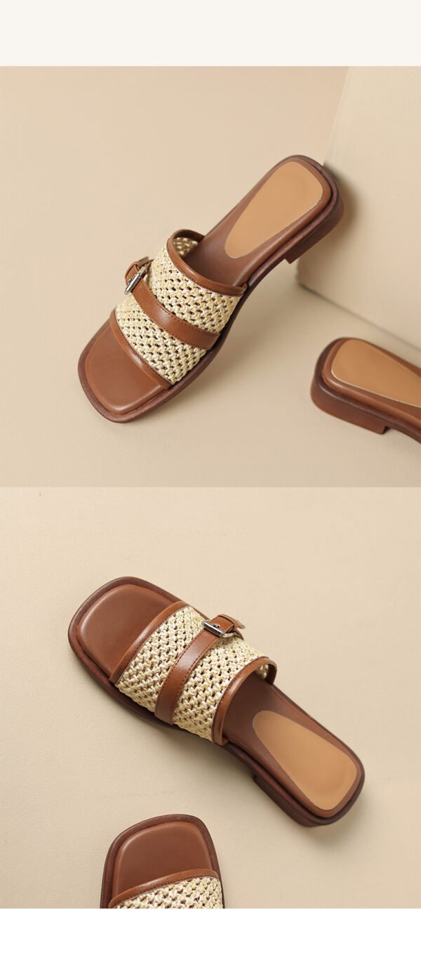 Boho Woven Flat Beach Shoes - Image 9