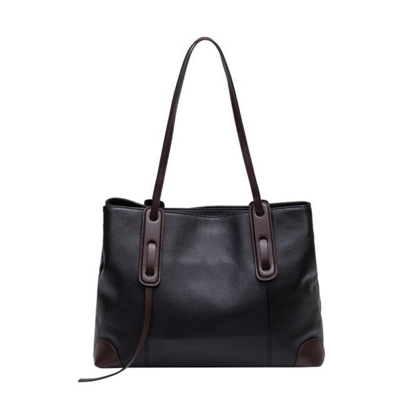 Women's One-shoulder Large Capacity High-grade Sense Leather Handbag - Image 5