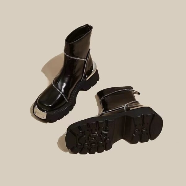 Women's Retro Mechanical Style Ankle Boots - Image 4