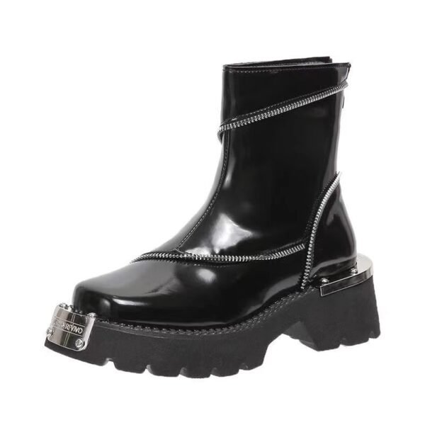 Women's Retro Mechanical Style Ankle Boots - Image 5