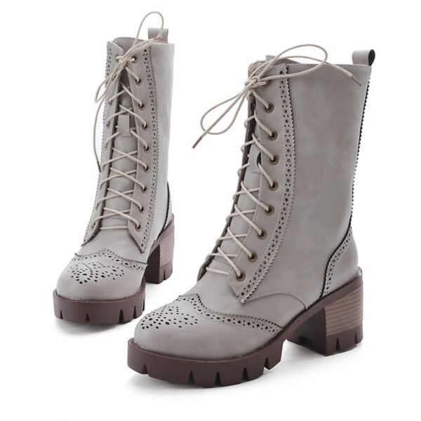 Women's New Chunky Heel Boots Strap - Image 8