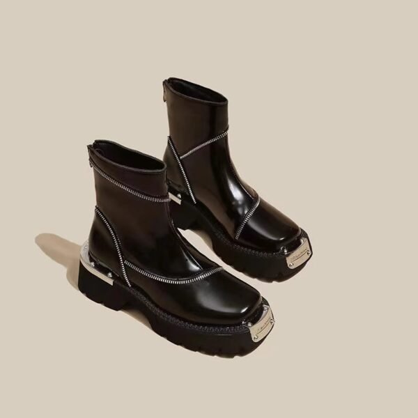 Women's Retro Mechanical Style Ankle Boots - Image 2